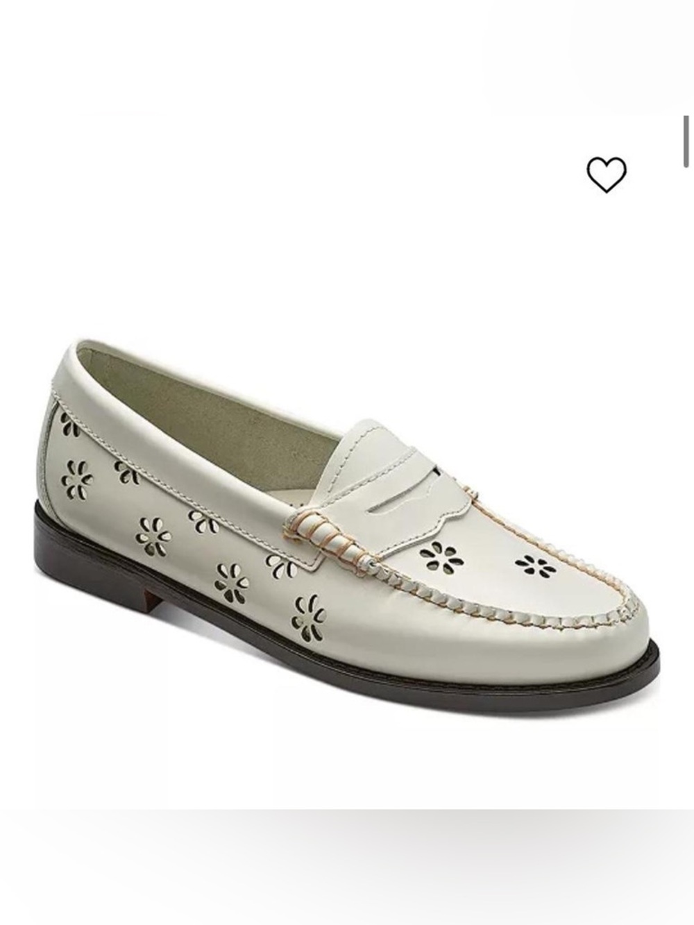 G.H. Bass Whitney Cutout
Flower Leather Loafers NWOT